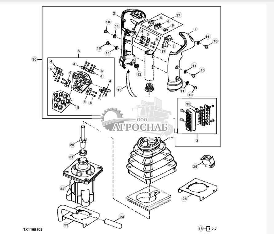 Measuring System Joystick Components (Left) 